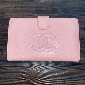 Chanel Pink Caviar Wallet
